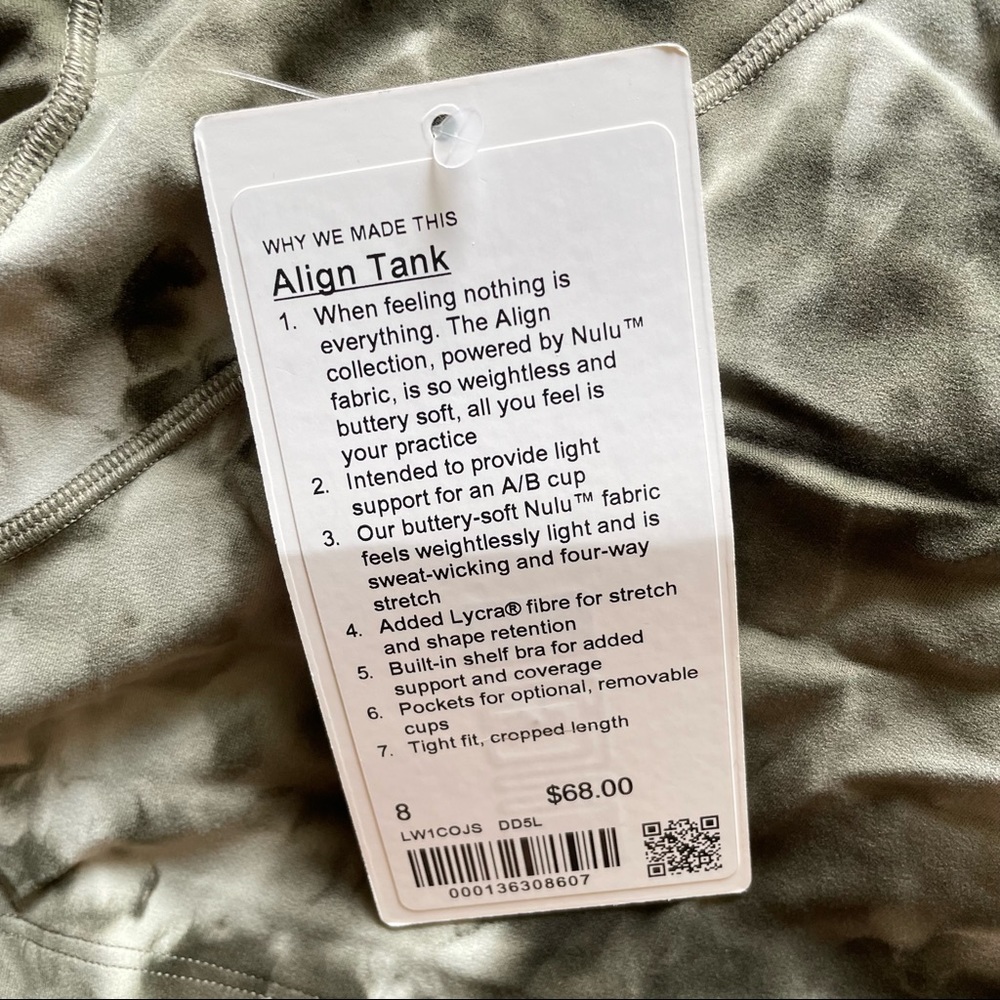 Lululemon Align Cropped Tank Top - Diamond Dye - Picture 4 of 5